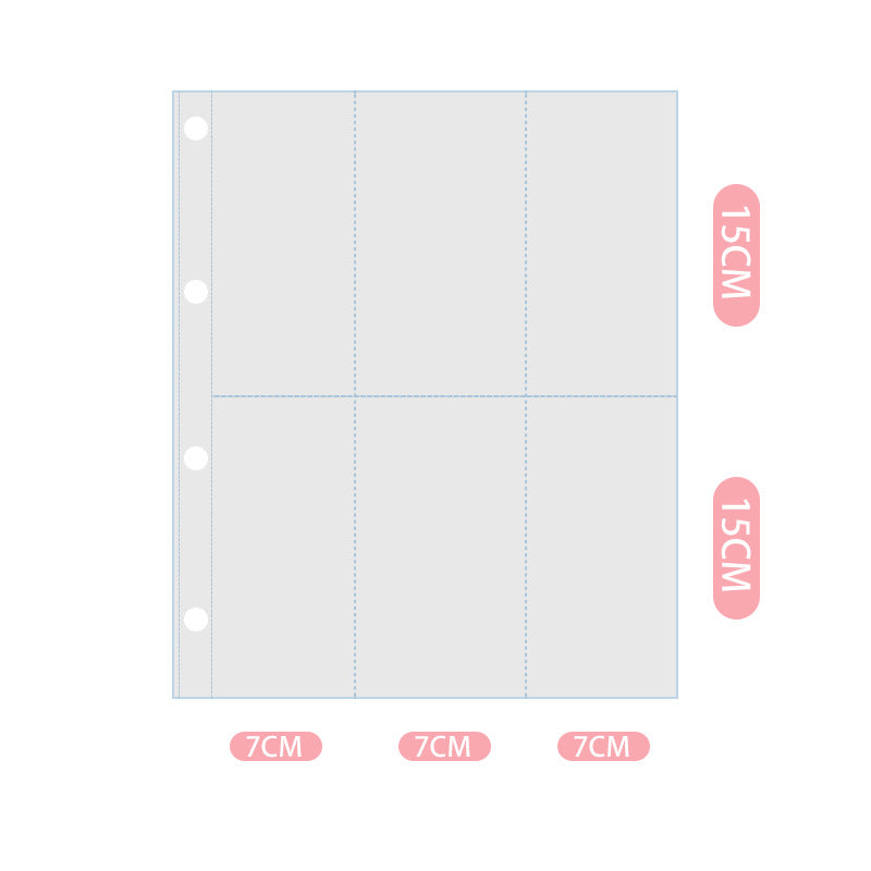 Glitter Photo & Postcard Album Binder Rainbow Shimmer Commemorative Storage Book