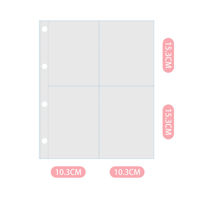 Glitter Photo & Postcard Album Binder Rainbow Shimmer Commemorative Storage Book