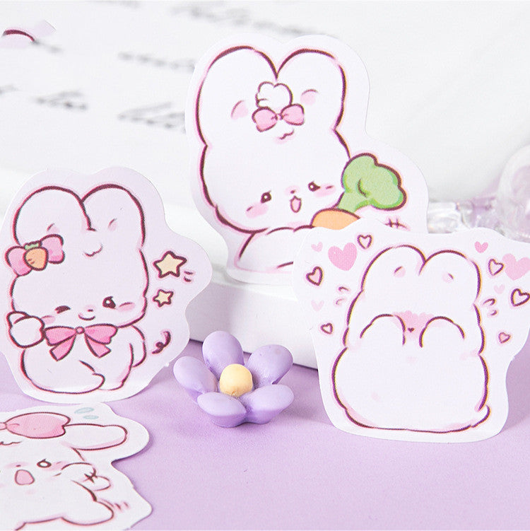 Cute Bunny Stickers Box – Aesthetic Stickers for Journaling & Scrapbooking